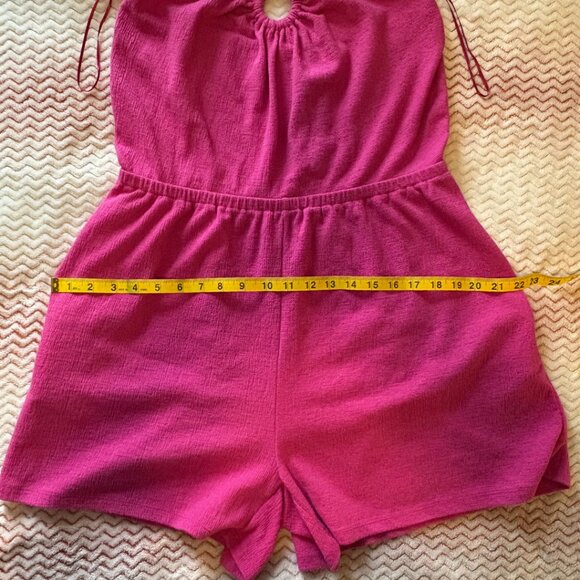 Old Navy Halter Tie-Neck Pink Romper - Size Large - Picture 6 of 8